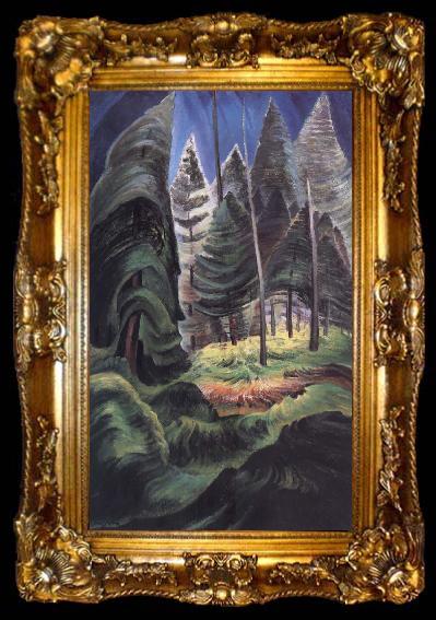 framed  Emily Carr A Rushing Sea of Undergrowth, ta009-2